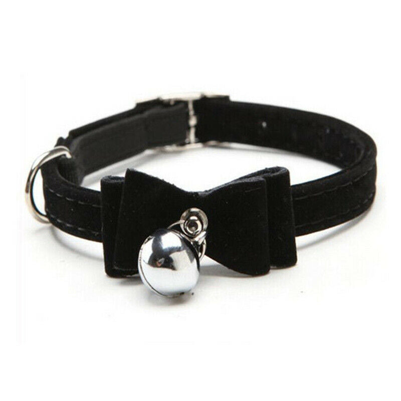 Pet Cat Kitten Collar Adjustable Safety Buckle Neck Strap With Bell Color:B U2A6