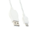 LED Visible Light Micro USB Charge Data Sync Cable  For Android Phone-1m