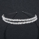 Bride Headband Tiara Bridal Crown Handmade Crystal Double Layer Wedding Hair  Tw