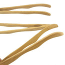 16cm Reusable Bamboo Tongs, Curved Arms, wood color - 10 Pieces - Toast Ton