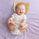 Newborn Baby Pillow Prevent Flat Head Nursing Pillow Sleep Support (Yellow) A