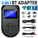 3 in1 Bluetooth 5.0 Transmitter Receiver Wireless Audio 3.5mm Adapter for TV PC