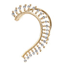 1PC Rock Punk Clear Rhinestone Decor Ear Cuff Wrap Earring for Left Ear