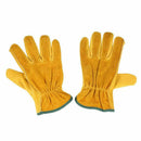 Leather Working Gloves Men's Work Cowhide Gloves Gardening Digging Planting