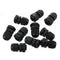 PG7 Black Plastic Waterproof Cable Glands Joints 10 Pcs G7F2