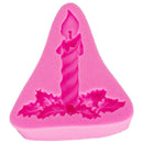 Christmas Silicone mold fondant mold cake decorating tool birthday candle art FT