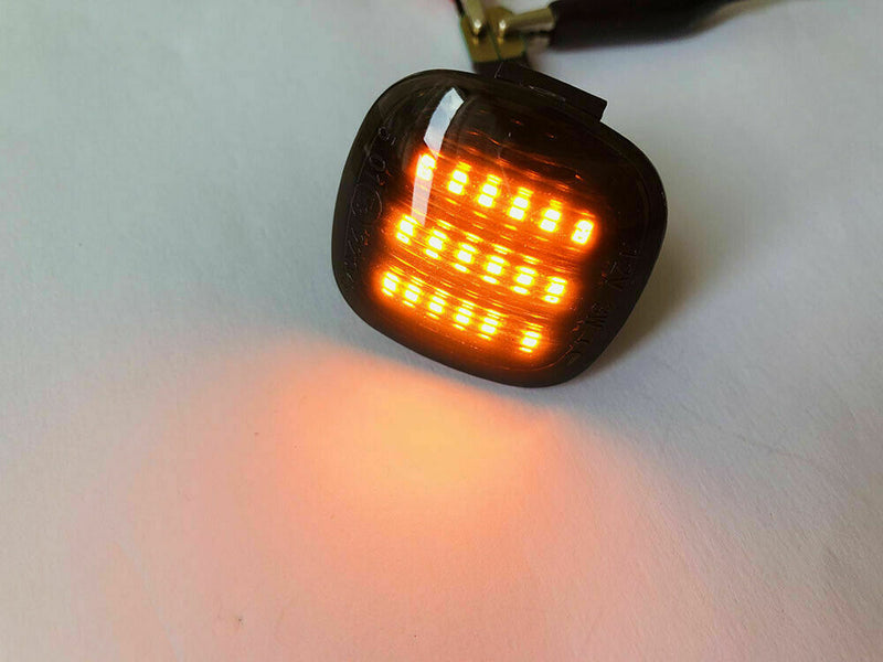 2PCS Dynamic Smoked Side Marker Signal Lamp Amber LED Light For AUDI A3 A4 S4 B5
