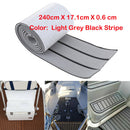 Self Adhesive Marine Boat EVA Teak Decking Sheet Light Grey Black Stripe