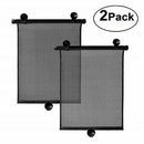 2 Pcs Car Side Window Baby Sun Shade Retractable Shield Cover Roll Curtain Visor