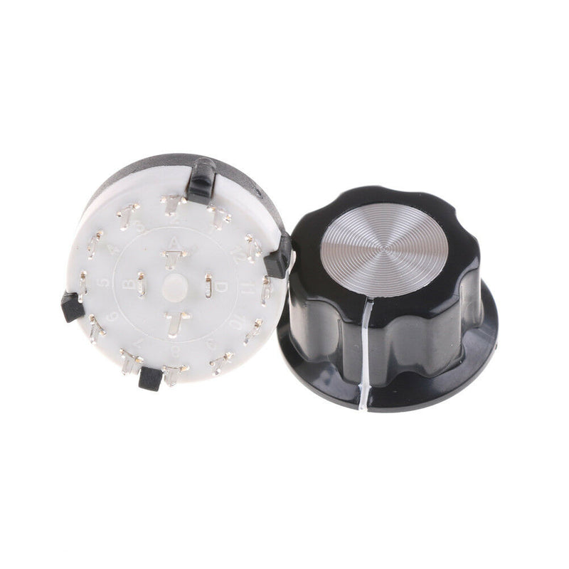 RS26 Rotary Channel Selector Switch 2 Pole Position 6 Selectable with Knob Bj