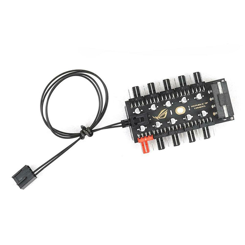 1 to 10 4 Pin PWM Cooler Fan HUB Splitter Extension Speed Controller (4D)