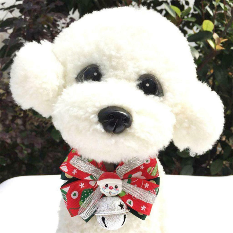 Pet Christmas Adjustable Collars W/ Bow Tie Costume Accessories Pet Supplies
