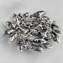 Women Blue Flower Brooch Pin Wedding Party N9Q7