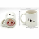 Funny Dog Pig Nose Mug Cup Creative Ceramic Mark Beverage Laugh Tea Coffee  I5I4