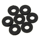 M4 x 10mm x 1mm Black nylon Plated Flat Washers Spacers Fastener 100PCS