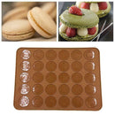 30Cavity Silicone Pastry Cake Macaron Macaroon Oven Baking Tools Mat Sheet Q3G8