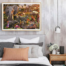 DIY Full Round Drill Rhinestone Picture African Color Animal Painting Kit