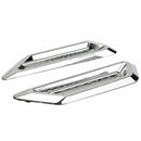 2pcs Universal Chrome Car Auto SUV Air Flow Fender Side Vent Decor Stickers DIY