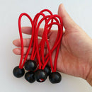 6Pcs 6inch Ball Bungee Loop Cord Tie Down Strap Wire Fix Canopy Tarp Tent Red
