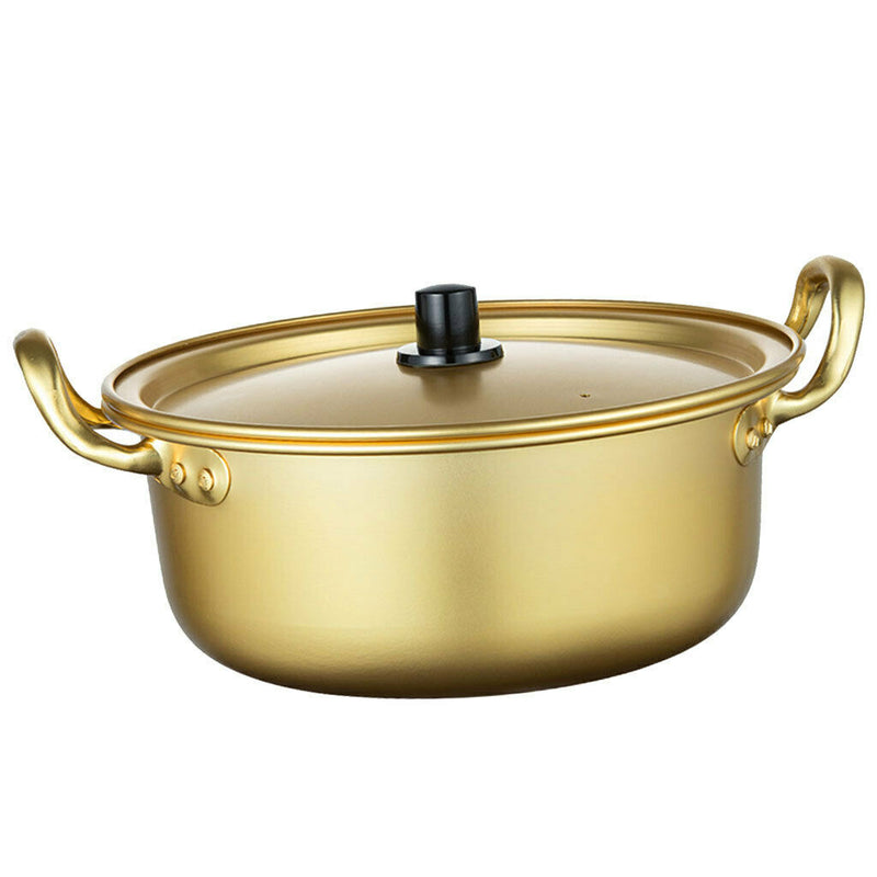 2Pcs Korea Aluminum Instant Noodle Pot Hot Pot Fast Cooling Boiler Round