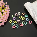 100pcs Colorful Plastic Chain Parrot Birds Toys Non-toxic C-clip Hook (S) A