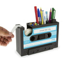 Cassette Tape Dispenser Pen Holder Vase Pencil Pot Stationery Desk Tidy Con