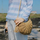 Straw Crossbody Bag Women Weave Shoulder Bag Round Summer Beach Purse and H U1F4