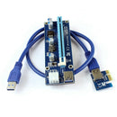 Pci-E Express 1X 4X 8X 16X Extender Riser Card Adapter 6 Pin Dc-Dc Power Ca D2O1