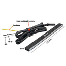 2x Dual Color Car LED Strips Amber Flowing Turn Signal Light White DRL Lamp