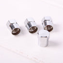 4X Sliver Wheel Tyre Tire Rims Stems Air Valve Dust Cover Cap Car Truck B Dlxd