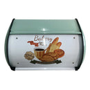 Metal Bread Box Bread Bin Storage Roll Top Lid for Bakery Restaurant Durable