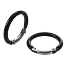 Portable cylindrical mini aluminum carabiner hook key holder 2 black
