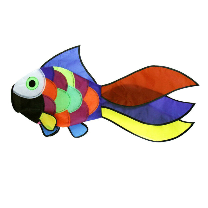 Fish Nylon Kite Tail Windsock Rainbow Outdoor Garden Decor Park Outdoor Toys