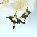Bat Earrings Creative Gothic Earrings Female Black Leather Bats Animal Earr