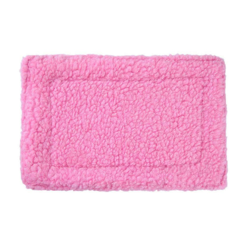 Plush Pet Hamster Cushion Mat Squirrel Warm Blanket Guinea Pig Bed(Pink)