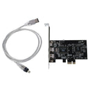 PCI Express x1 PCI-E FireWire 1394a IEEE1394 Controller Card 3 Port For Des