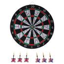 Double-sided Flocking Dart Board Bulls-Eye Game with 6 Darts Fitness Equipment