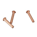 100 Pcs 5/64inch x 25/64inch Round Head Copper Solid Rivets Fasteners B1R1