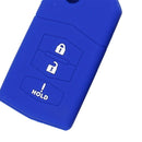 Replacement Silicone Car 3Buttons Key Shell Case Cover for Mazda M2 M6 Blue