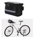 Bicycle Front Basket Bag Bike Handlebar Bag Storage Holder with Reflective Strip