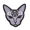 2pcs/lot Gothic Cat Sew Iron On Patch Embroidery Sewing DIY Halloween Appliqu TO