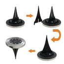 Solar Ground Lights,8 Led Garden Pathway Outdoor In-Ground Lights,4 Pack(Wh G3K7