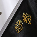 100Pcs Golden metal Pierced Tree Leaves for DIY