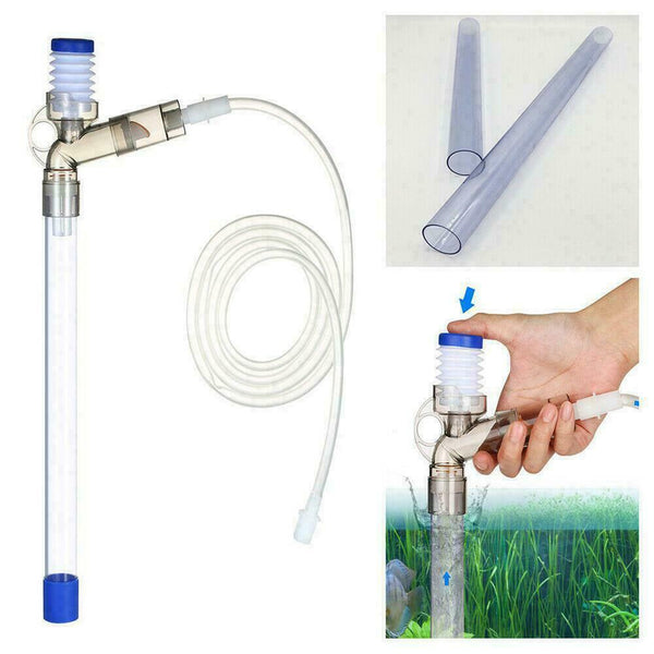 Fish Tank Air-pressing Vacuum Pump Aquarium Water Changer Gravel Cleaner E9S6