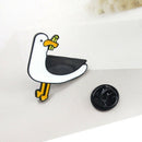 Men Women Funny Cartoon Duck Enamel Badge Brooch Pin Collar Lapel Badge Jewelry