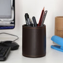 Faux Leather Pen Pot Pen/Pencil/Mobile Phone /Desk Supplies Organizer- Brow