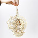 Unique Pendant Decor Moon Wind Light Anise Star Wood Eid Pendant DIY O5E9