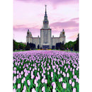 Full Round Drill Diamond Painting DIY Flowers Building Rhinestone Picture