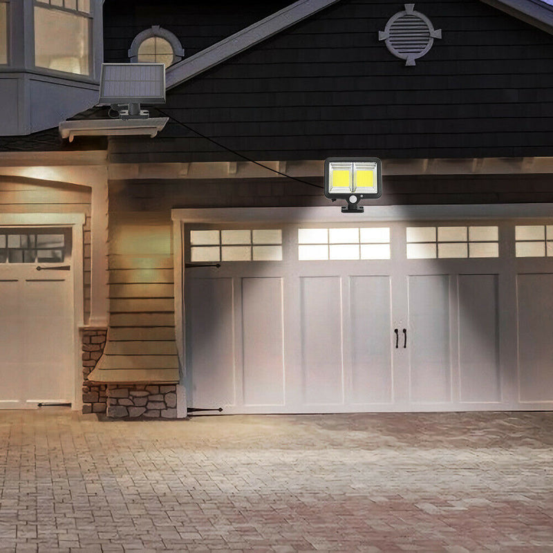 128 LED Solar Wall Light Motion Sensor Waterproof Yard Street Security Lamp