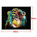 Frameless DIY Oil Painting  Colorful Orangutan Paint By Numbers for Beginners GN